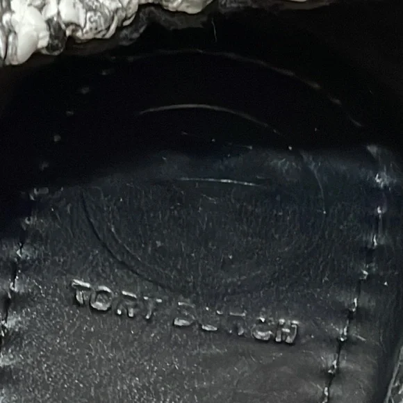 Tory Burch Snake Flats Size 8 black and white - Picture 7 of 14